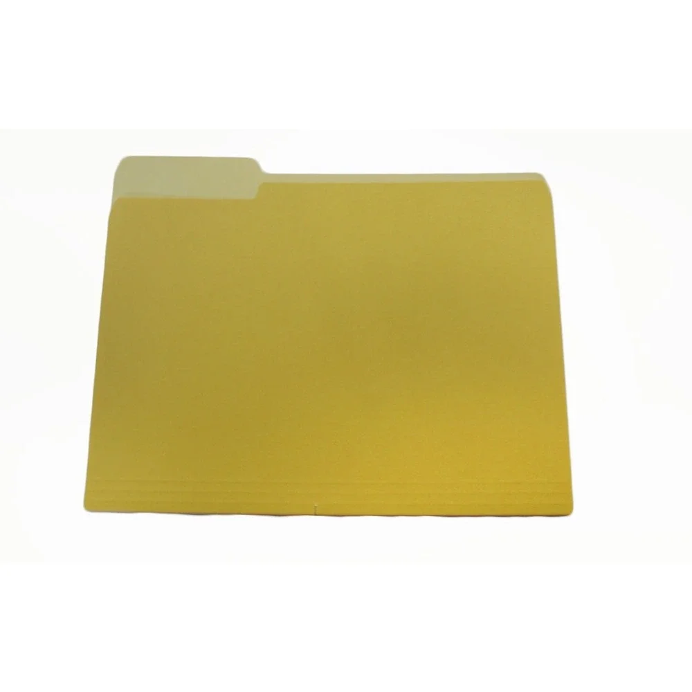40 pcs Manila File Folders Letter Size 1/3 Cut Tab Yellow Office Supplies